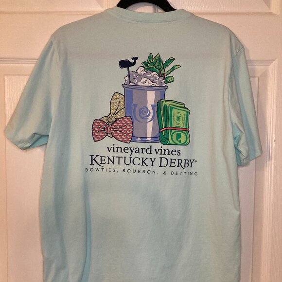 Vineyard Vines Other - Vineyard Vines Men's Light Blue "Kentucky Derby" Pocket T-Shirt - Size M